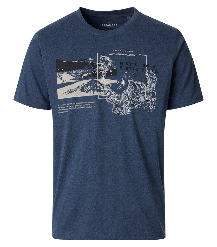 Casa Moda Herren T-Shirts kurz  Blau