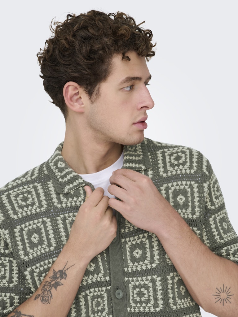 Only & Sons Herren Polo-Shirts Castor Gray/Sea