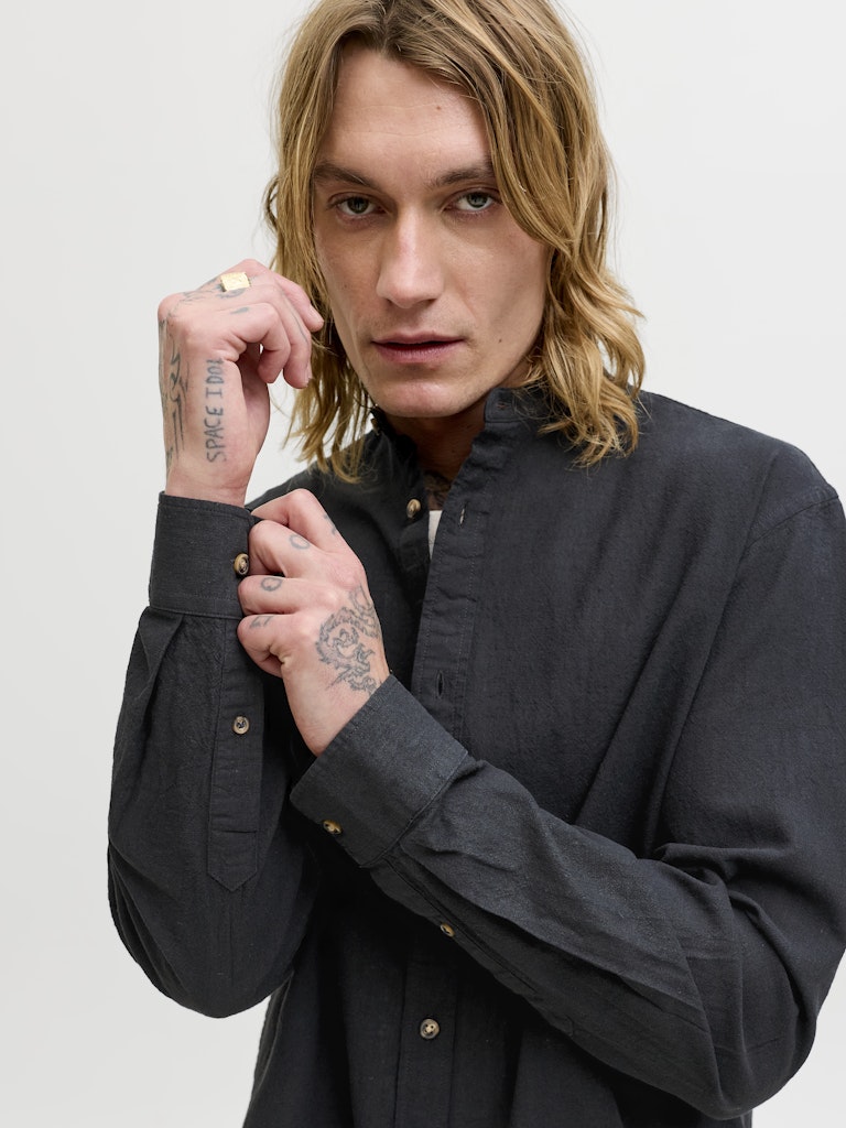 Jack & Jones Herren Hemden lang Black