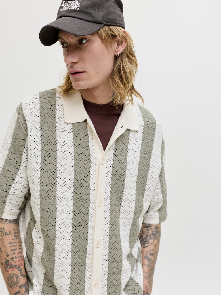 Jack & Jones Herren Polo-Shirts Sea Salt/Sea Gr