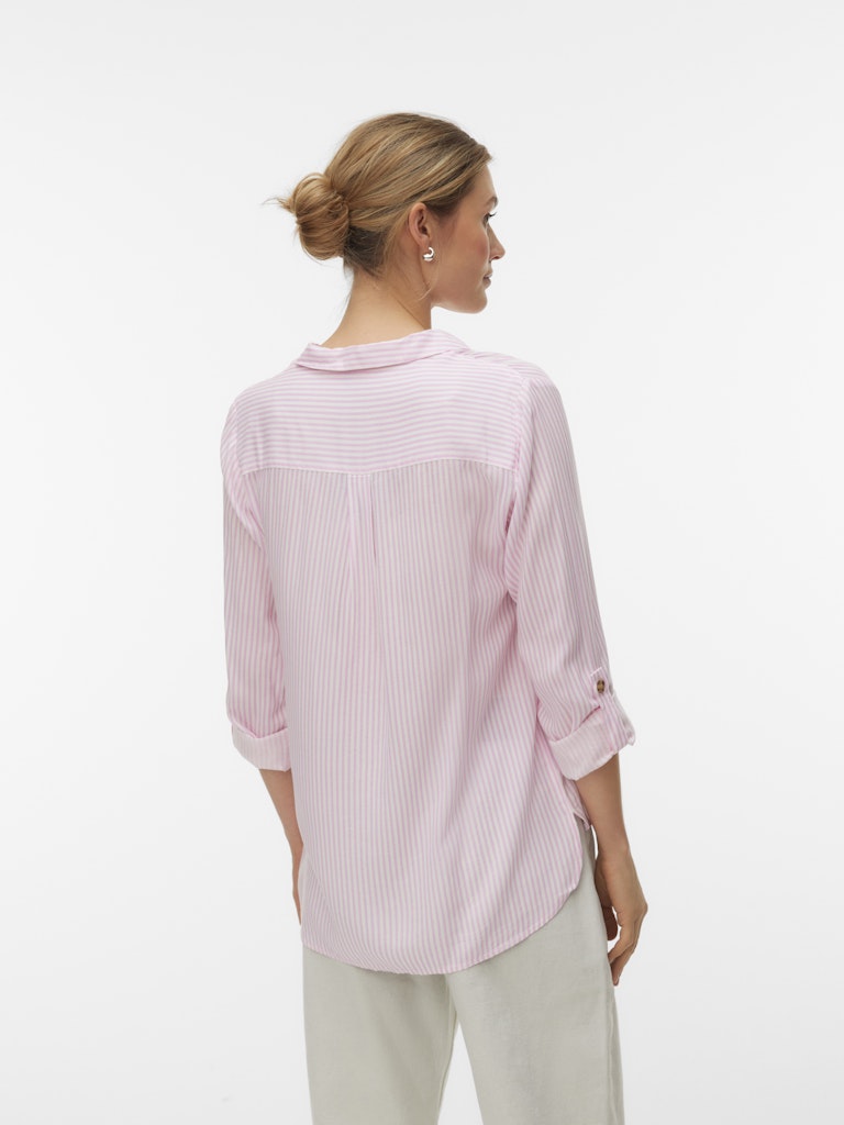 Vero Moda Damen Blusen Bonbon/Snow Whi