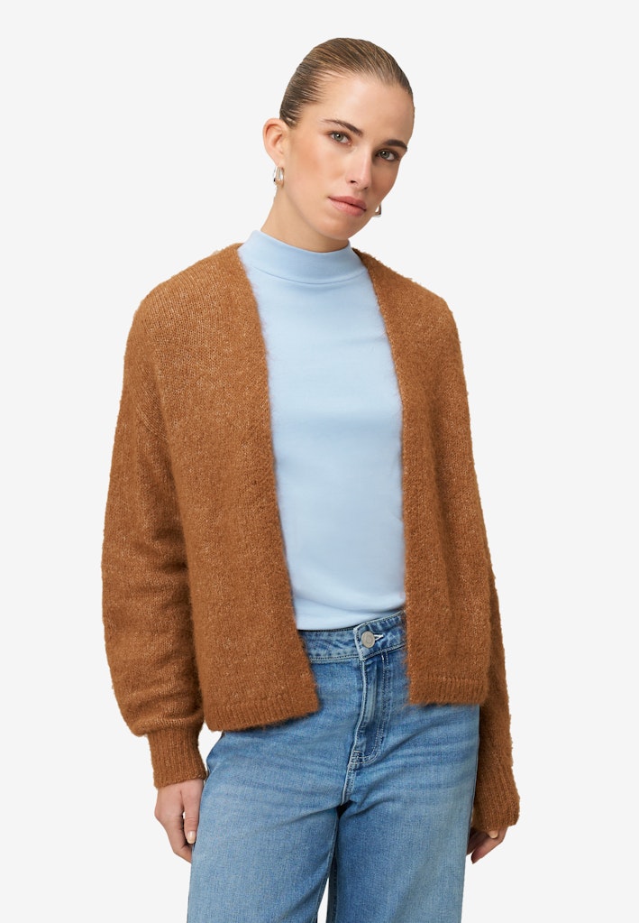 Zero Damen Strickjacken Camel Mouline