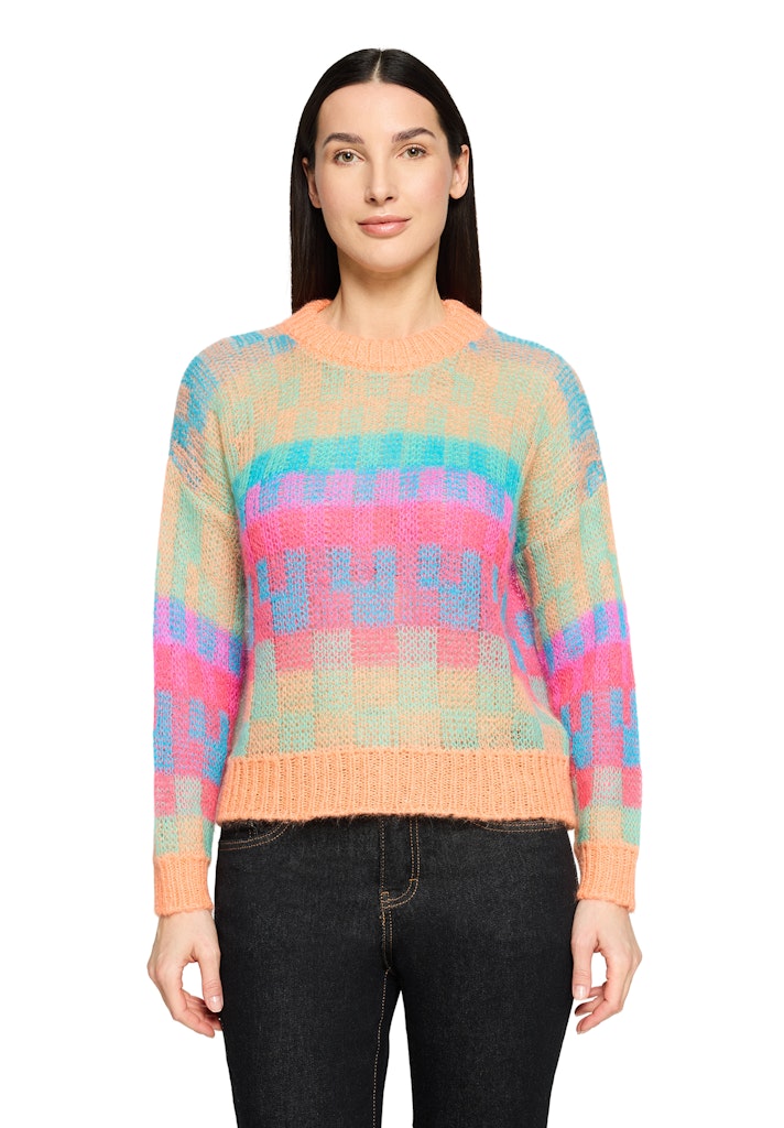 Cartoon Damen Pullover Orange/Pink