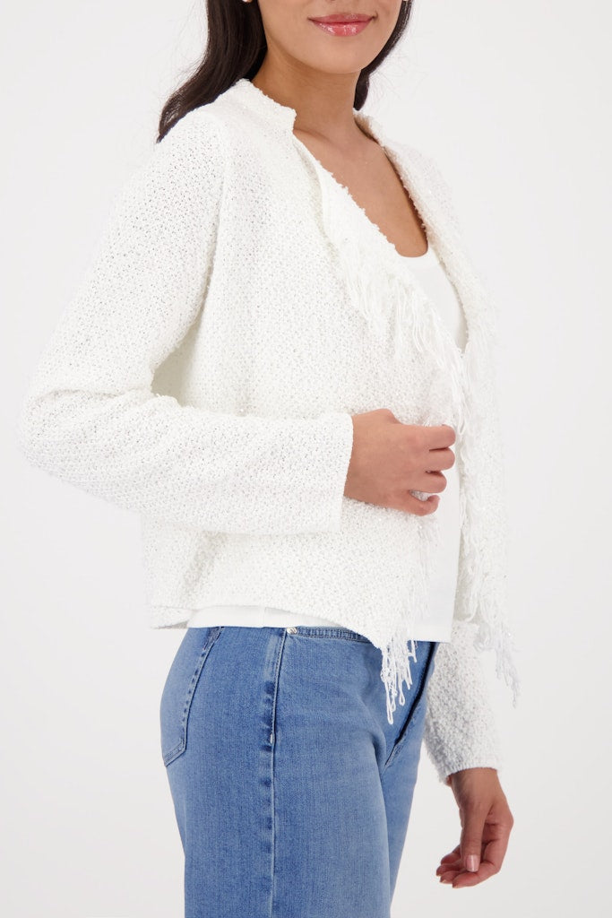 Monari Damen Strickjacken Off-White