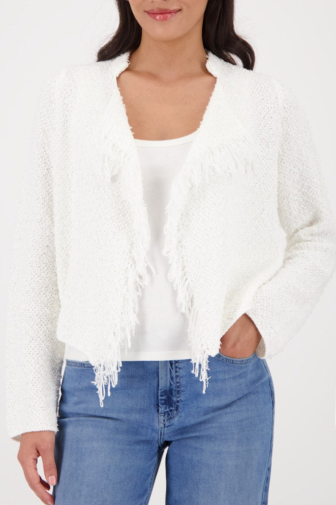 Monari Damen Strickjacken Off-White