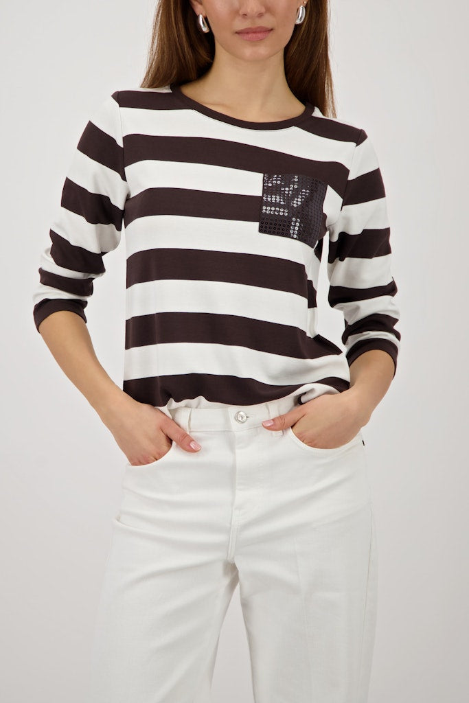 Monari Damen T-Shirts Dark Chocol