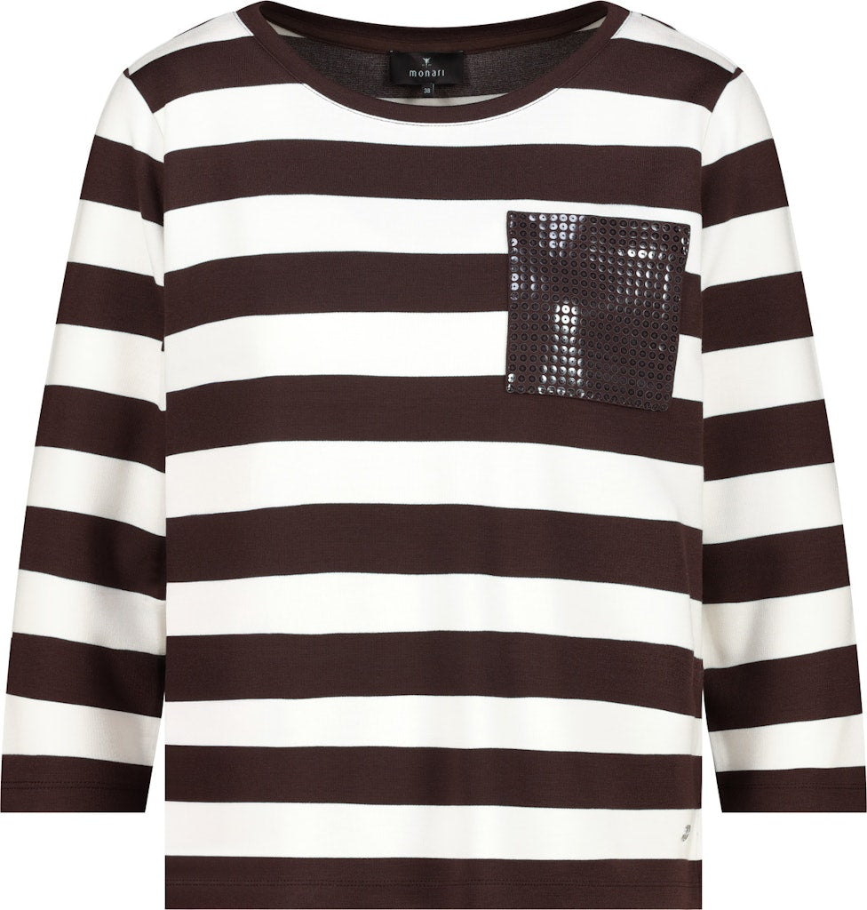 Monari Damen T-Shirts  Dark Chocol