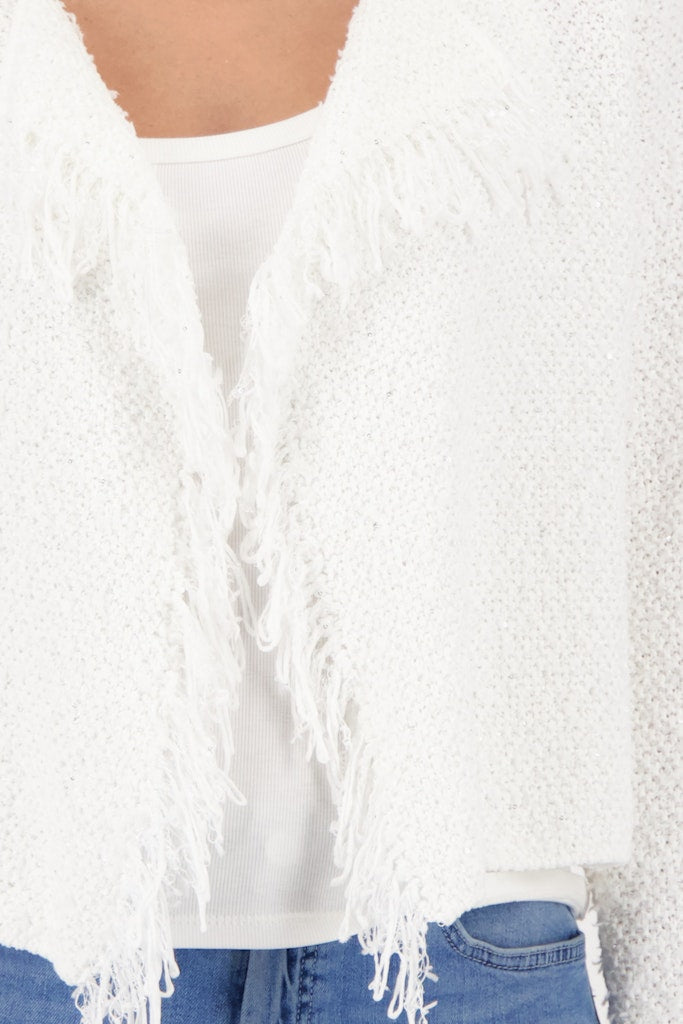 Monari Damen Strickjacken Off-White