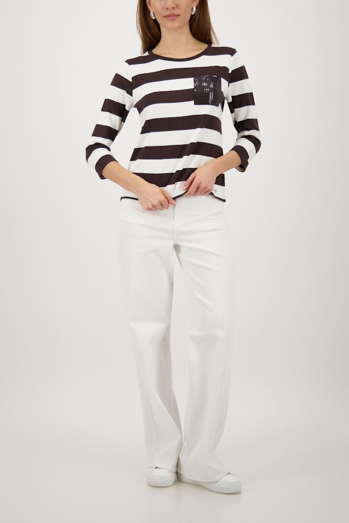 Monari Damen T-Shirts  Dark Chocol