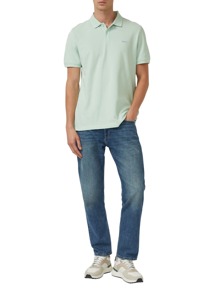S. Oliver red Herren Polo-Shirts Blue Green