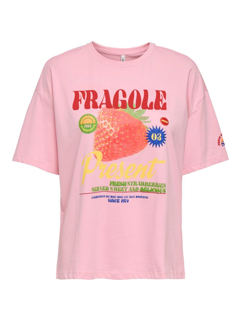 Only Damen T-Shirts Romance Rose/Fr