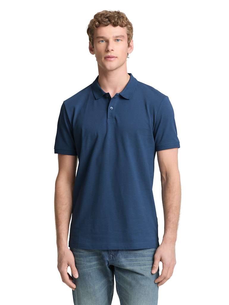 Tom Tailor denim Herren Polo-Shirts Nighttime Blue