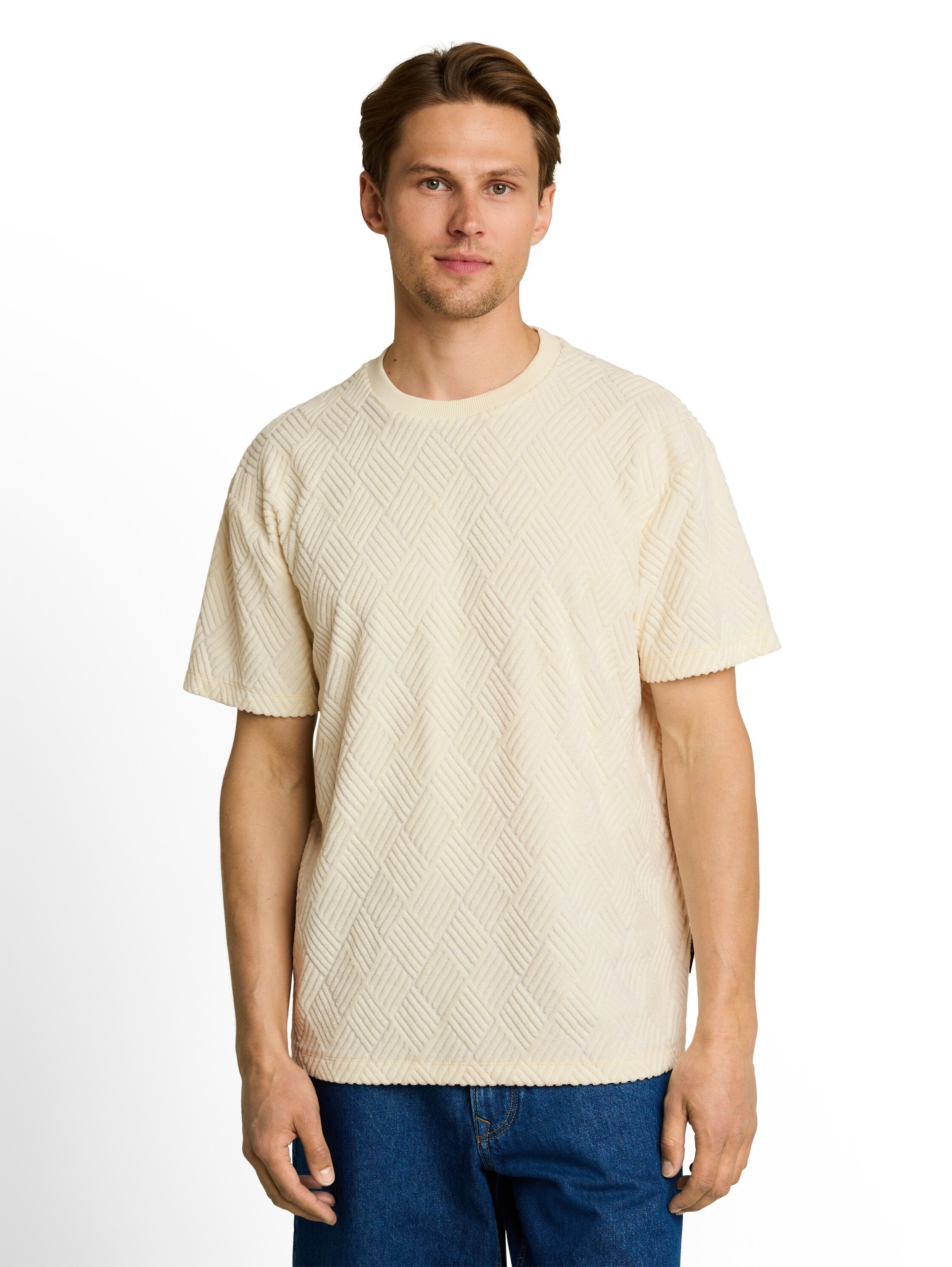 Tom Tailor denim Herren T-Shirts kurz Wool White