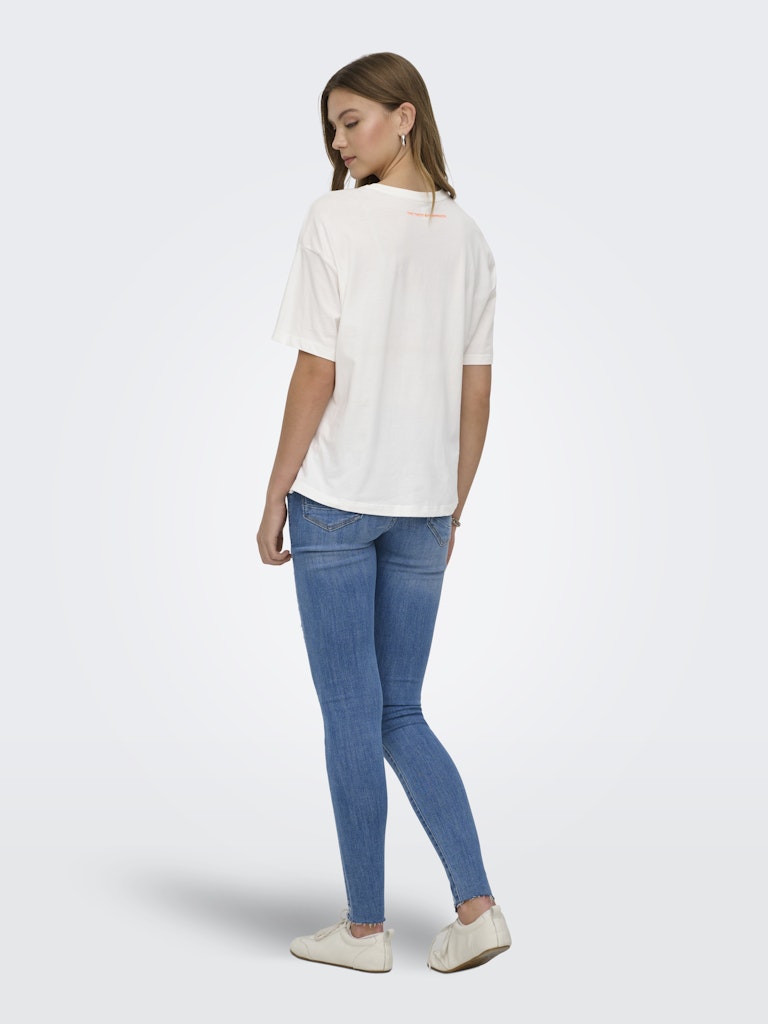 only Damen T-Shirts Cloud Dancer/Or
