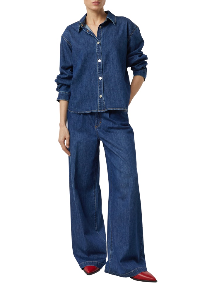 Comma Damen Blusen Blue