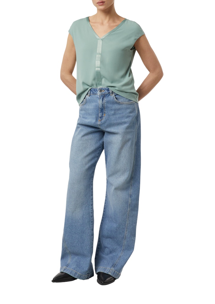 Comma Damen T-Shirts Blue Green