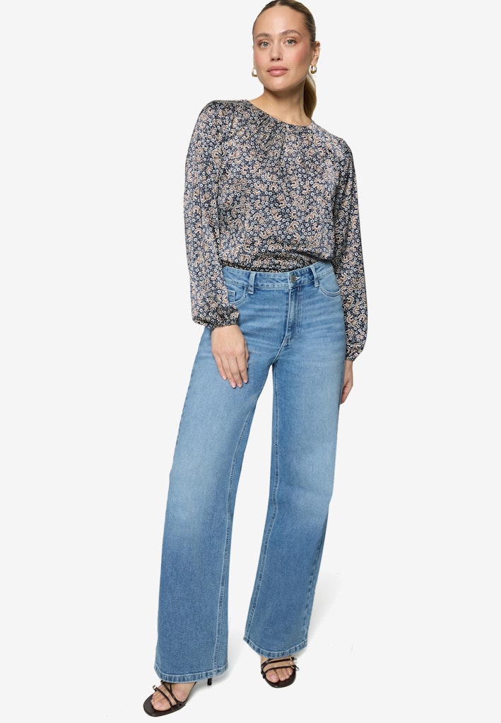 Zero Damen Blusen Dark Bluecream