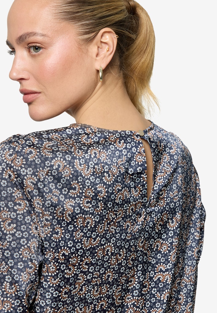 Zero Damen Blusen Dark Bluecream