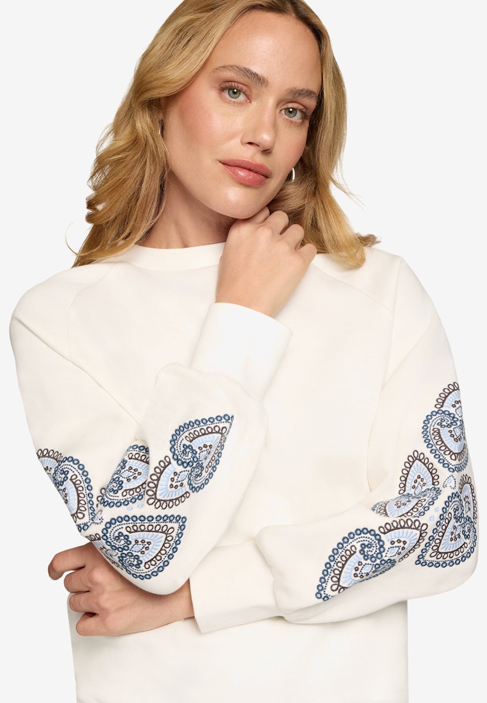 Zero Damen Sweatshirts Patch Creamblue