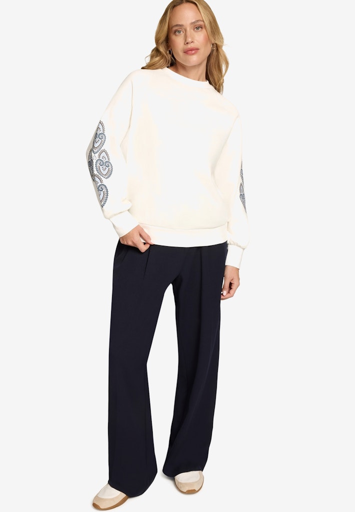 Zero Damen Sweatshirts Patch Creamblue