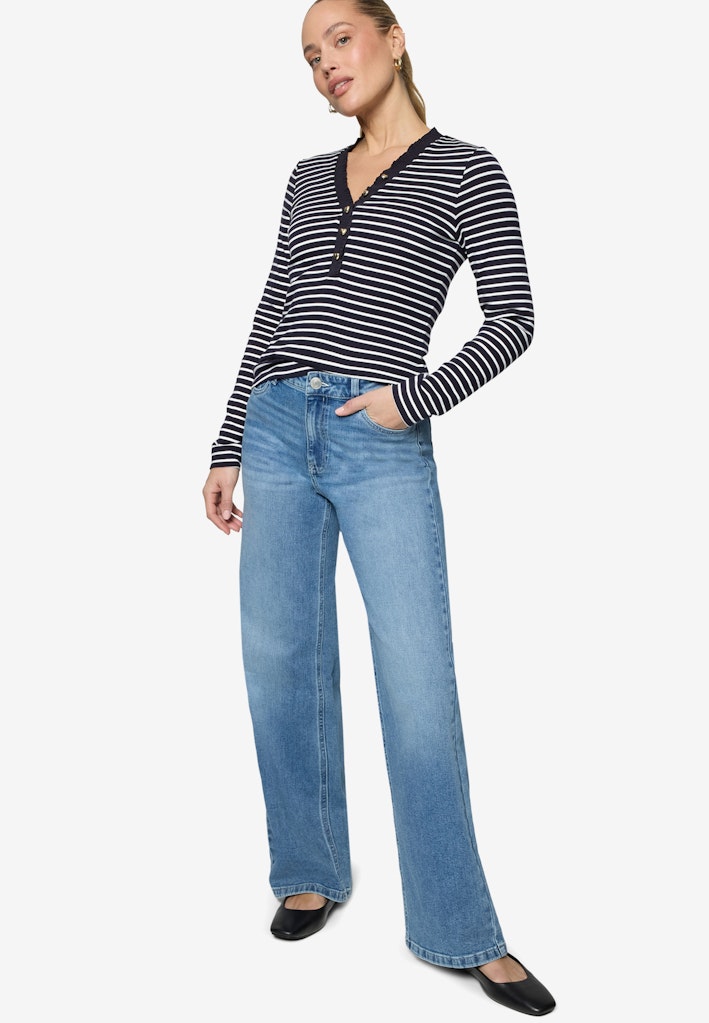 Zero Damen T-Shirts Dark Bluecream