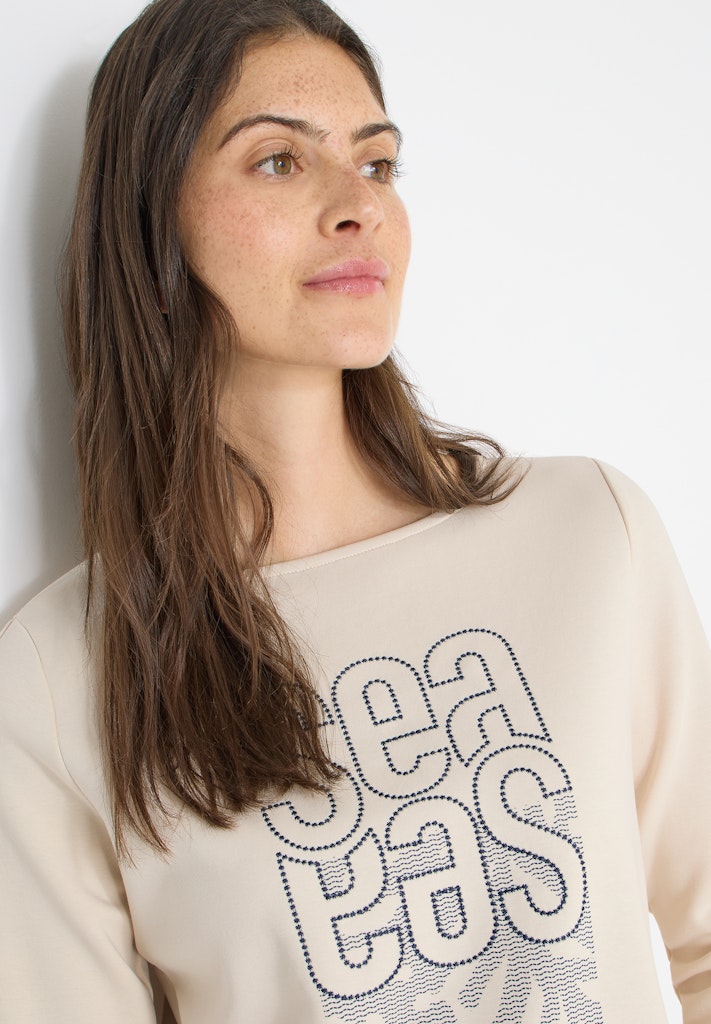 Cecil Damen T-Shirts Pearl Bei