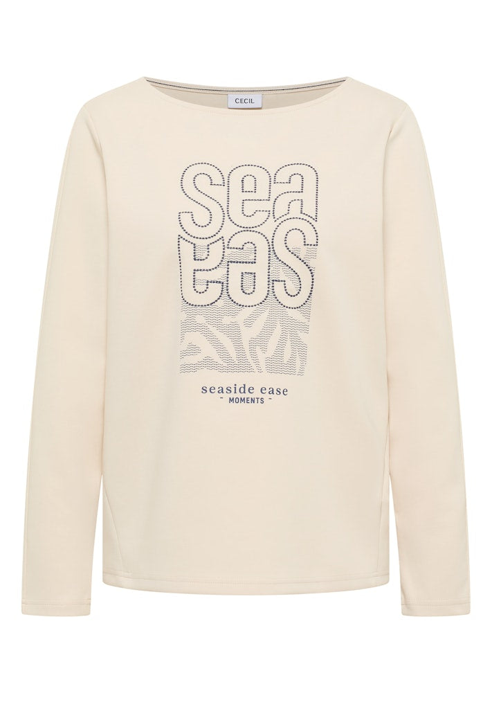 Cecil Damen T-Shirts  Pearl Bei