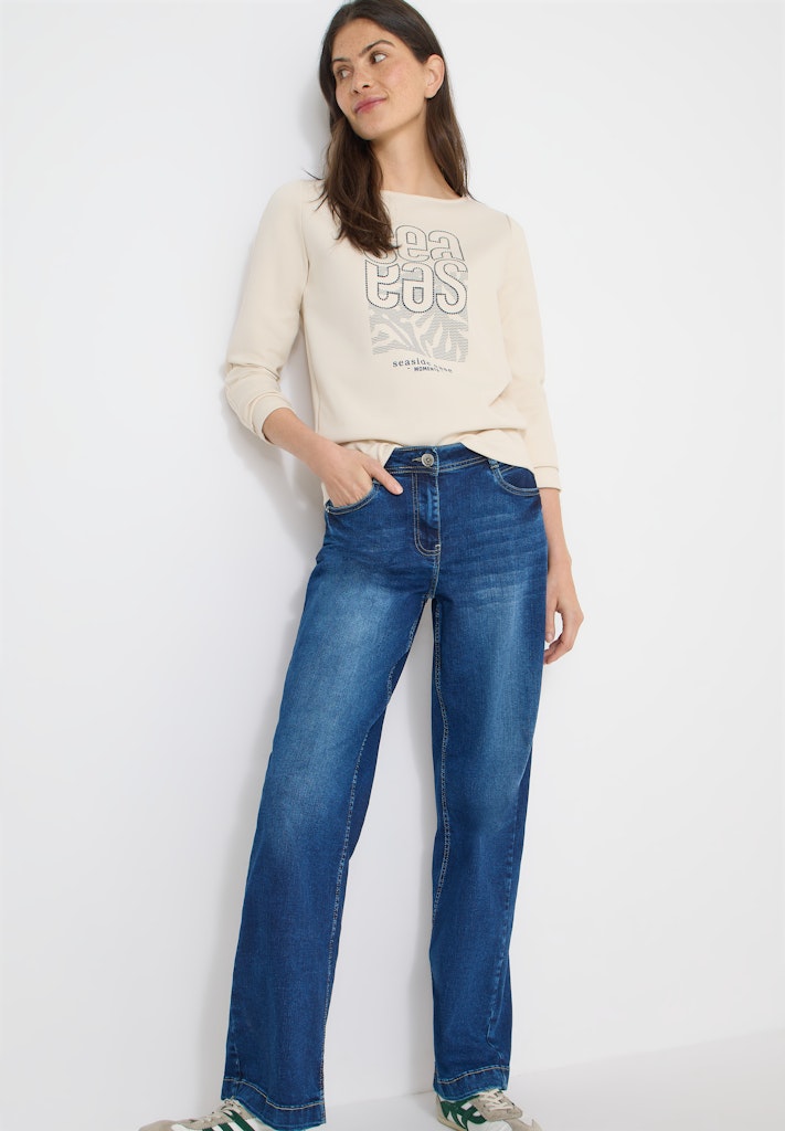 Cecil Damen T-Shirts Pearl Bei