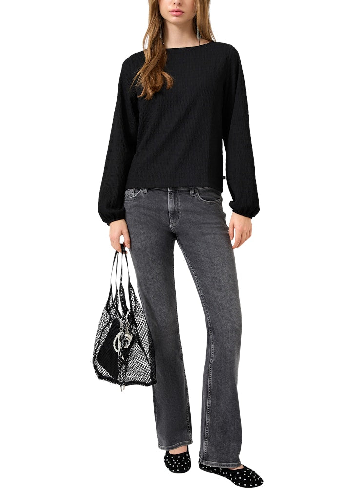QS by S.Oliver Damen T-Shirts Grey/Black