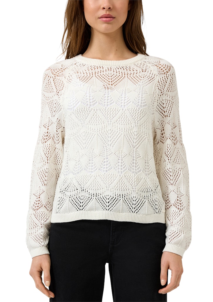 QS by S.Oliver Damen Pullover White