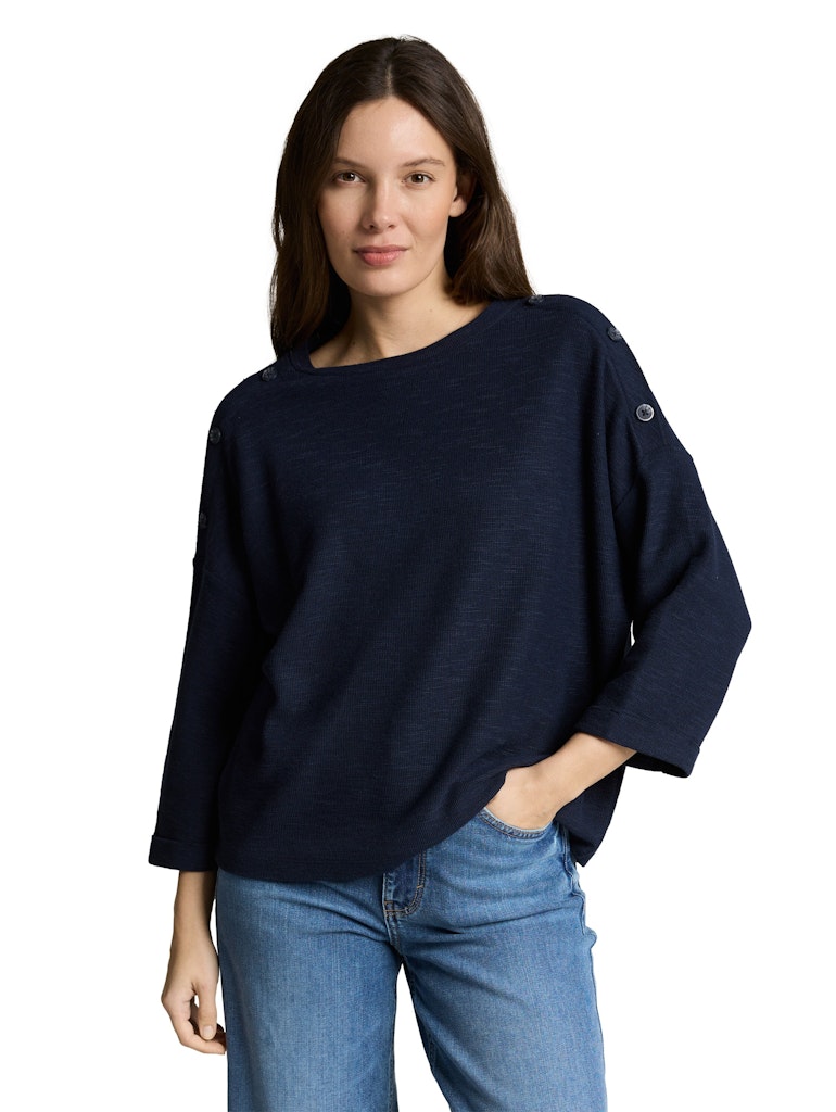 Tom Tailor Damen Tops Sky Captain Blu