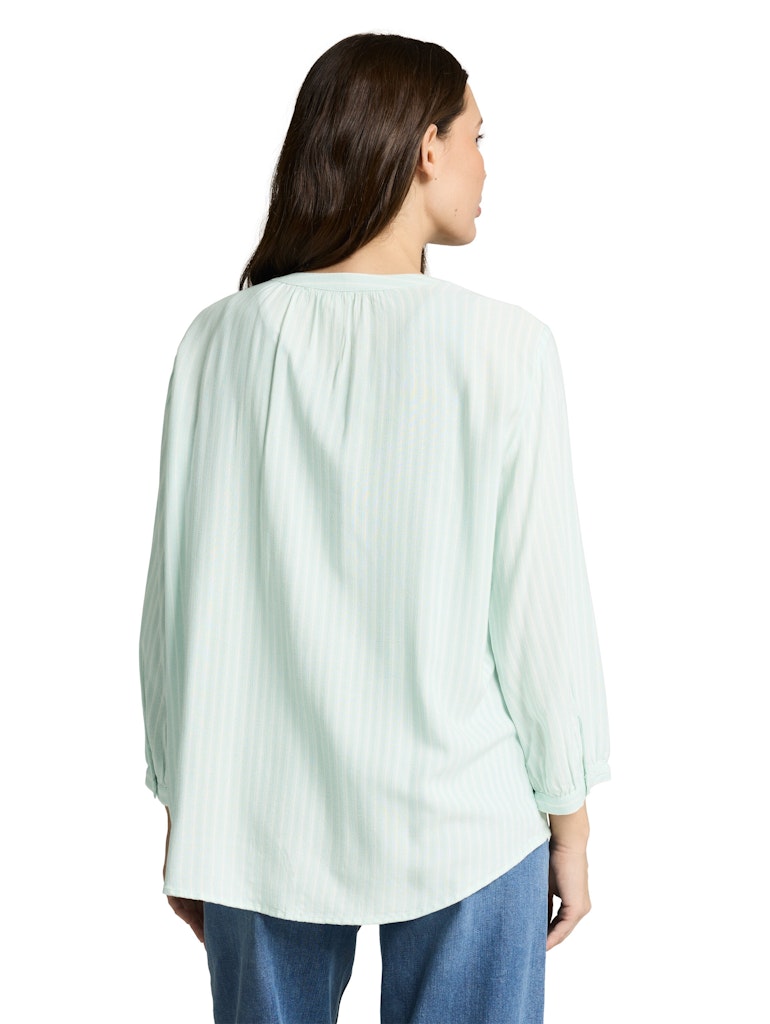 Tom Tailor Damen Blusen Blue Haze White