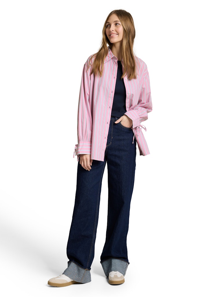 Tom Tailor denim Damen Blusen Pink Blue White