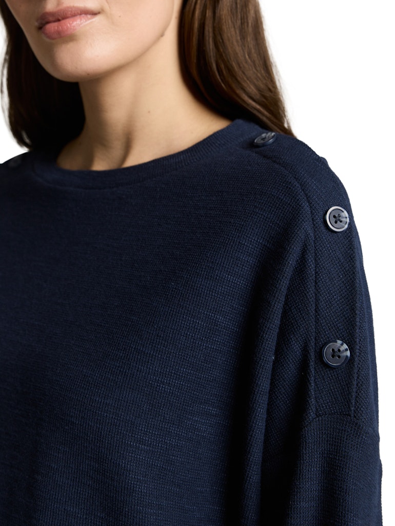 Tom Tailor Damen Tops Sky Captain Blu