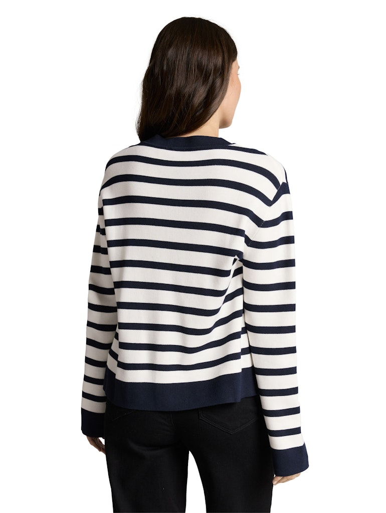 Tom Tailor Damen Pullover White Sky Blue