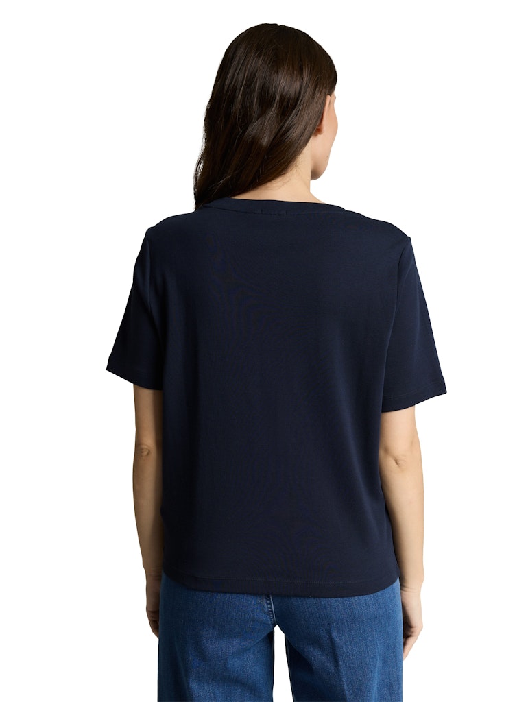Tom Tailor Damen T-Shirts Sky Captain Blu