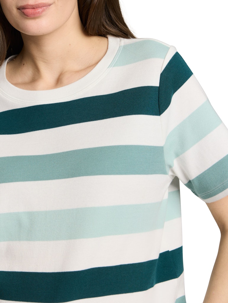 Tom Tailor Damen T-Shirts White Mint Bold