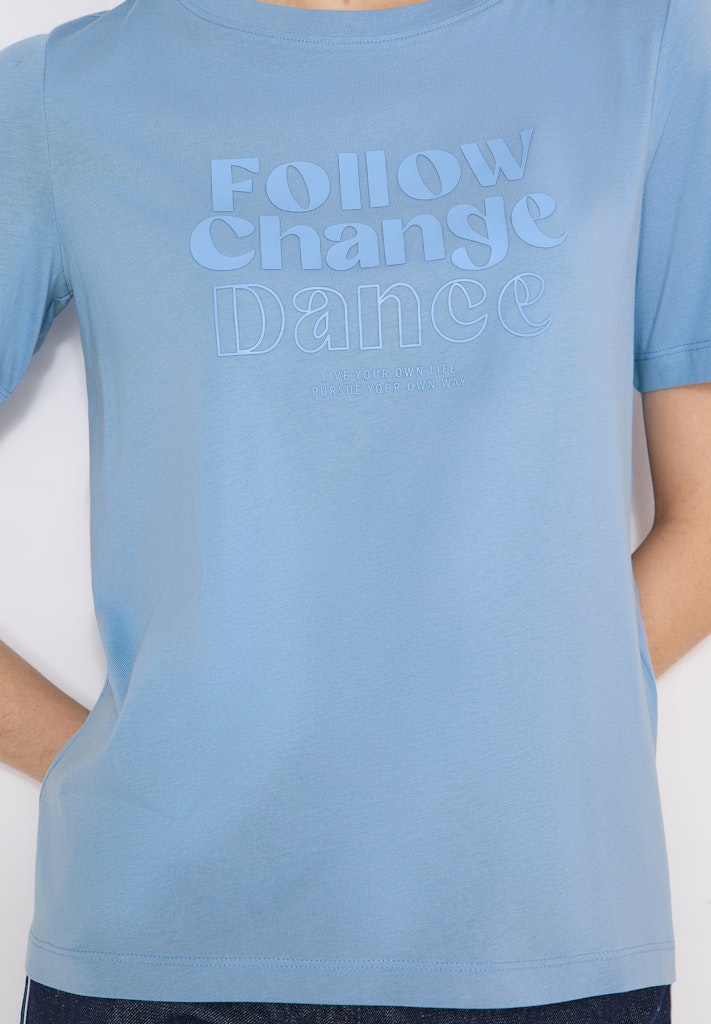 Cecil Damen T-Shirts Cloud Blu