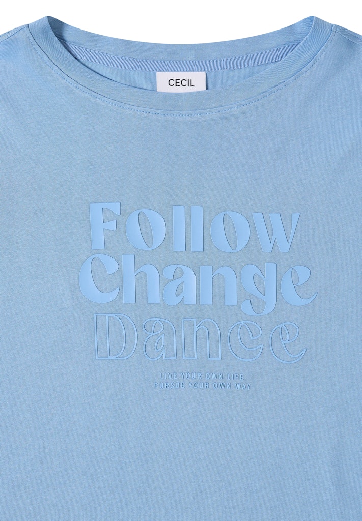 Cecil Damen T-Shirts  Cloud Blu