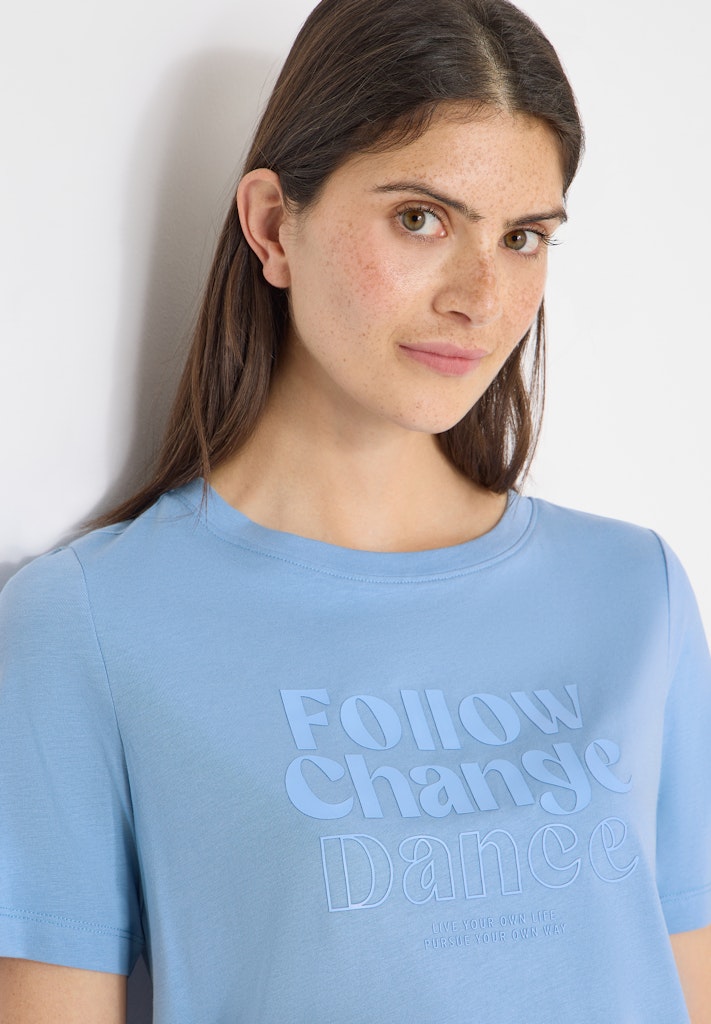 Cecil Damen T-Shirts  Cloud Blu