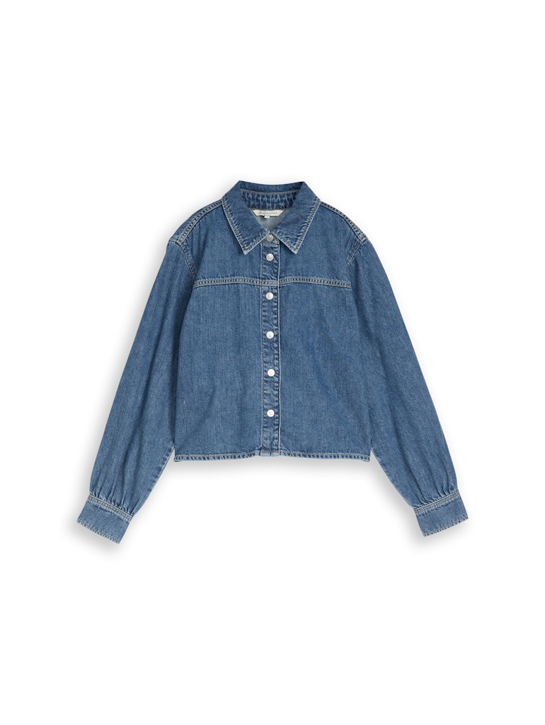 Tom Tailor denim Damen Blusen Clean Mid Stone