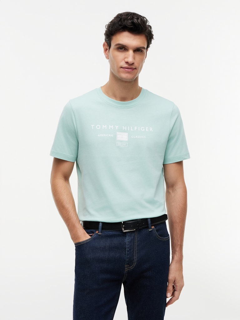 Tommy Hilfiger Herren T-Shirts kurz Mai Green