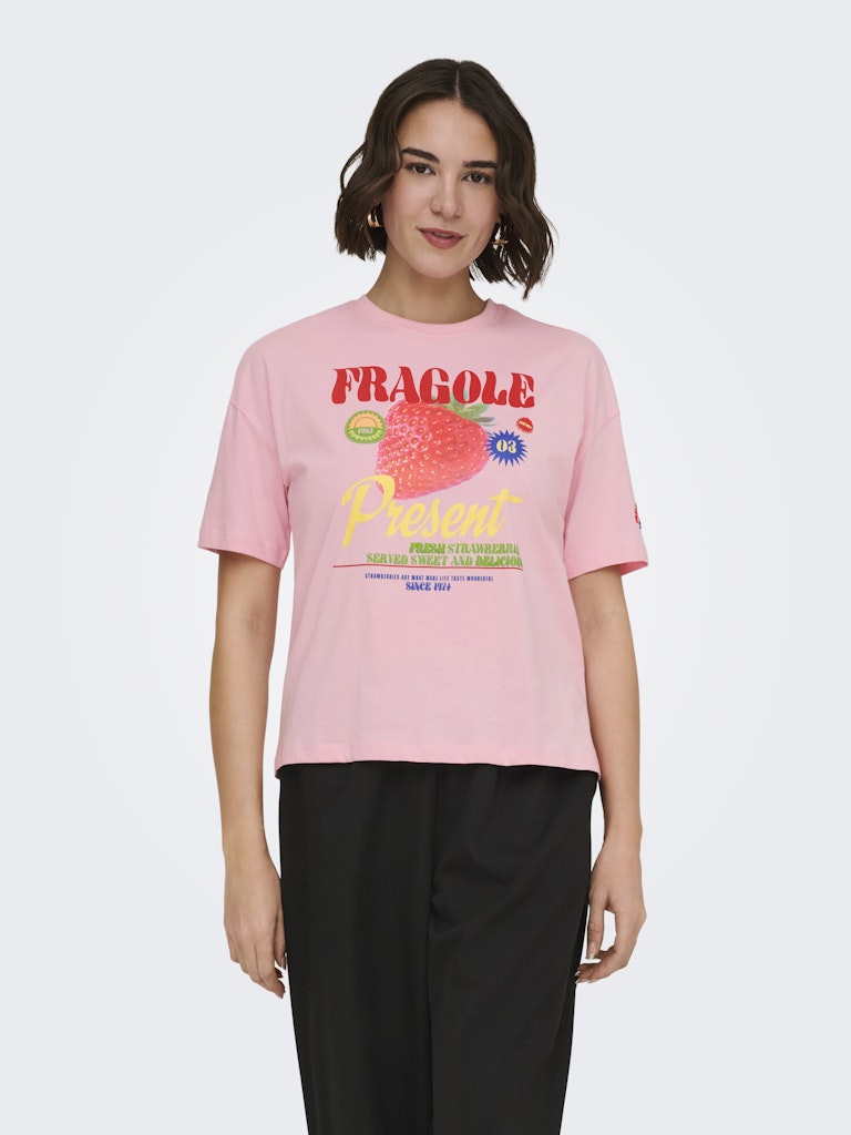 Only Damen T-Shirts Romance Rose/Fr