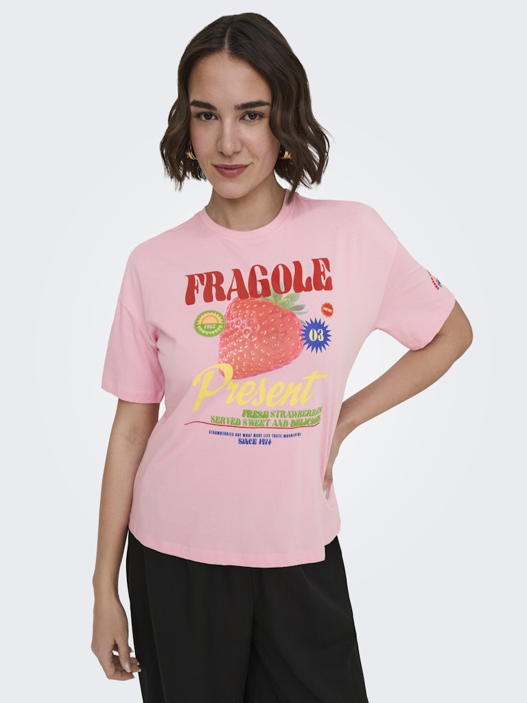 Only Damen T-Shirts Romance Rose/Fr