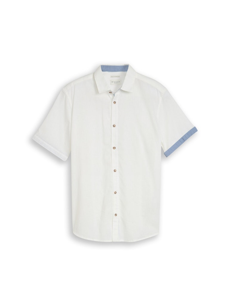 Tom Tailor Herren Hemden kurz White