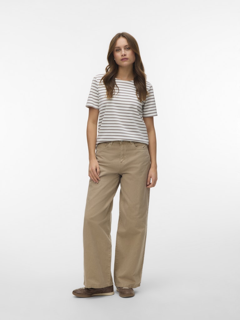 Vero Moda Damen T-Shirts Snow White/Moon