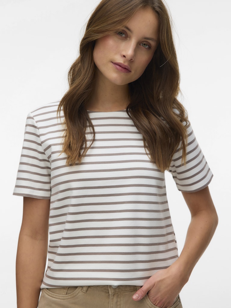 Vero Moda Damen T-Shirts Snow White/Moon