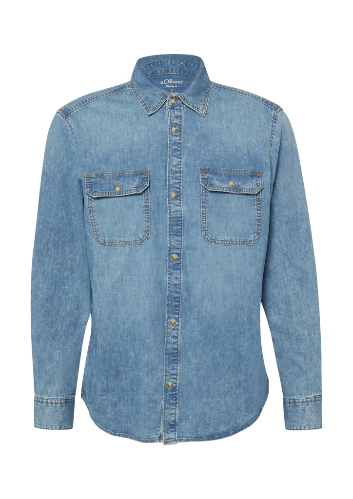S. Oliver red Herren Hemden lang Blue