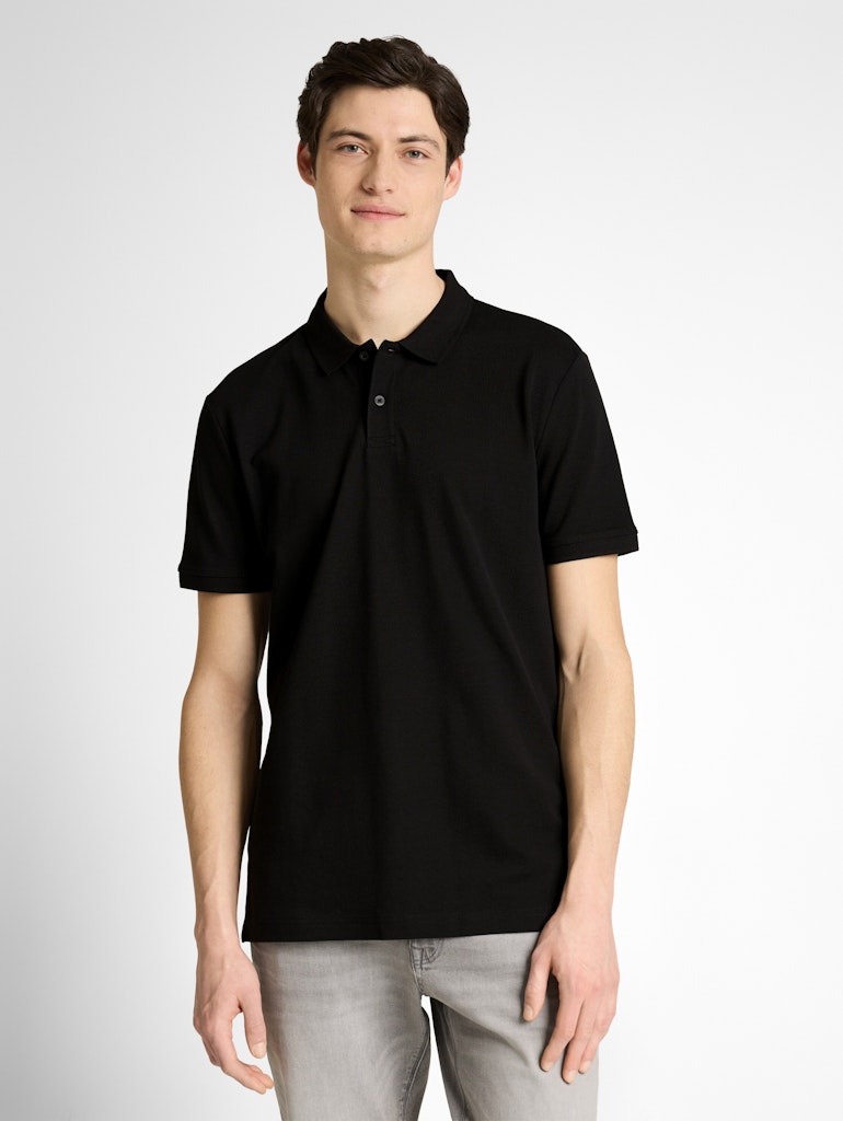 Tom Tailor denim Herren Polo-Shirts Black