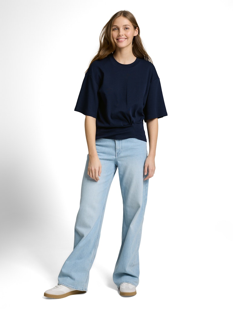 Tom Tailor denim Damen T-Shirts Sky Captain Blu